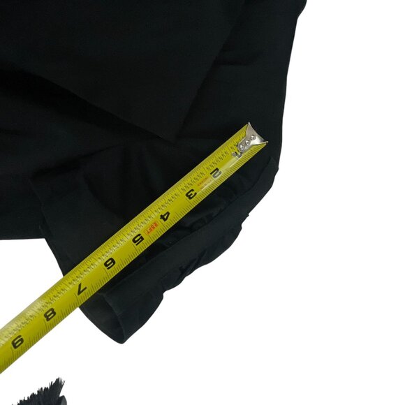 Ellen Tracy Black Short Sleeve Mini Dress With Gold Zipper Size 6 Whimsygoth - Picture 8 of 10